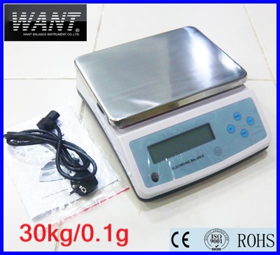 Ҫ觴ԨԵ ͧ觵 30kg  WANT-Ҫ觴ԨԵ ͧ觵 ôصˡ ٧ 30kg ´ 0.1g   WANT Digital Scale Balance Weight վ RS232
